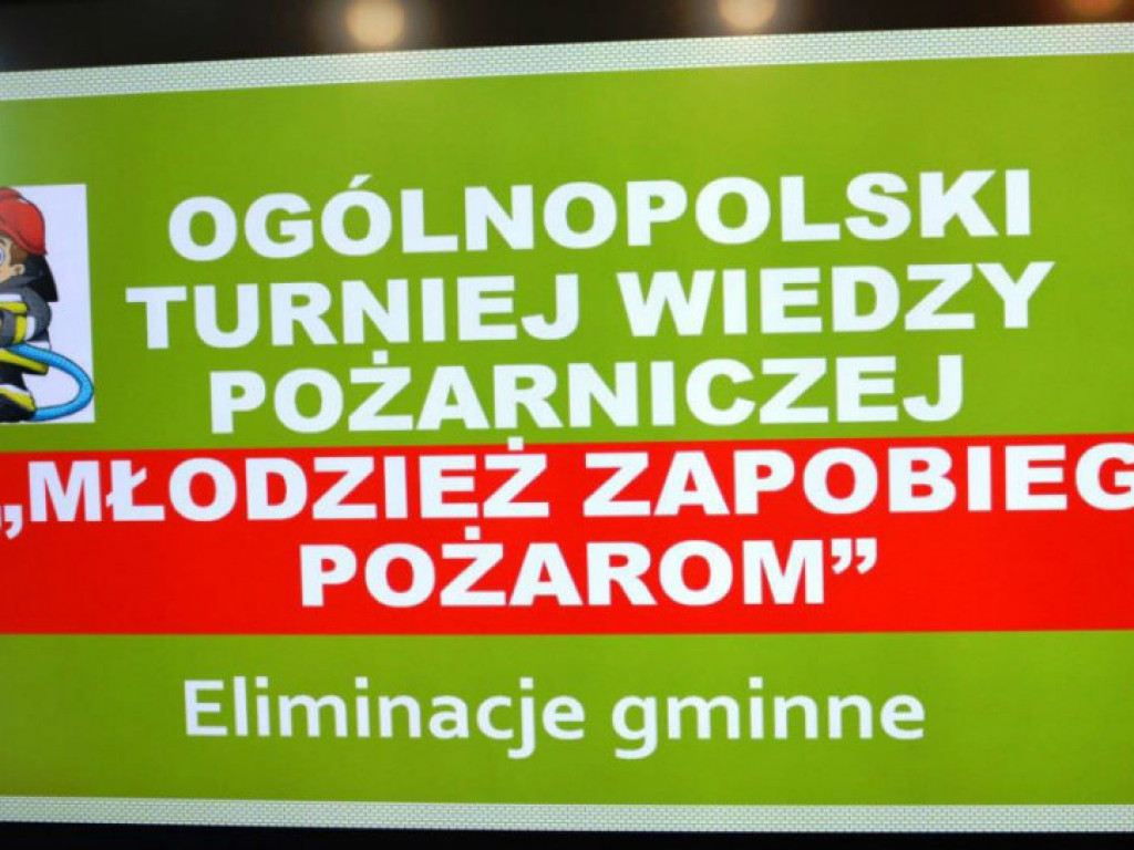 Eliminacje gminne Ogólnopolskiego Turnieju Wiedzy Pożarniczej w gminie Radzyń