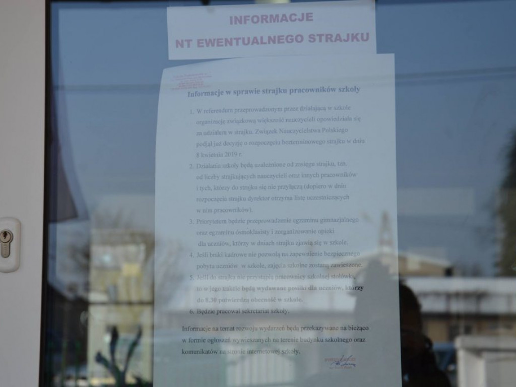 Strajk nauczycieli w Radzyniu