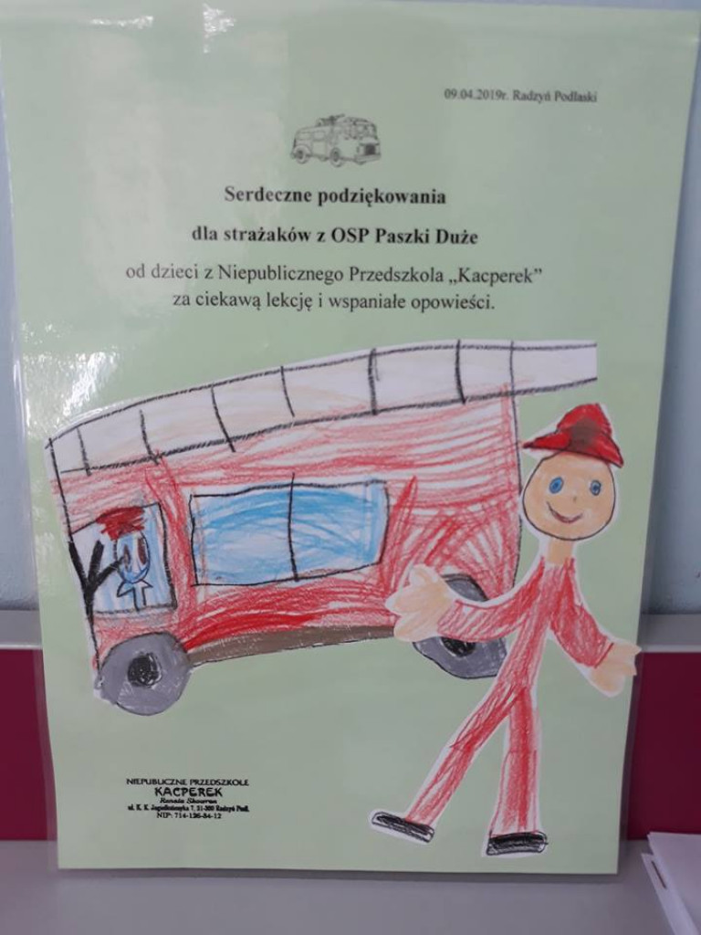Strażacy w przedszkolu 