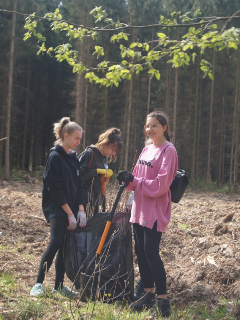 Uczniowie I LO sadzili lasy