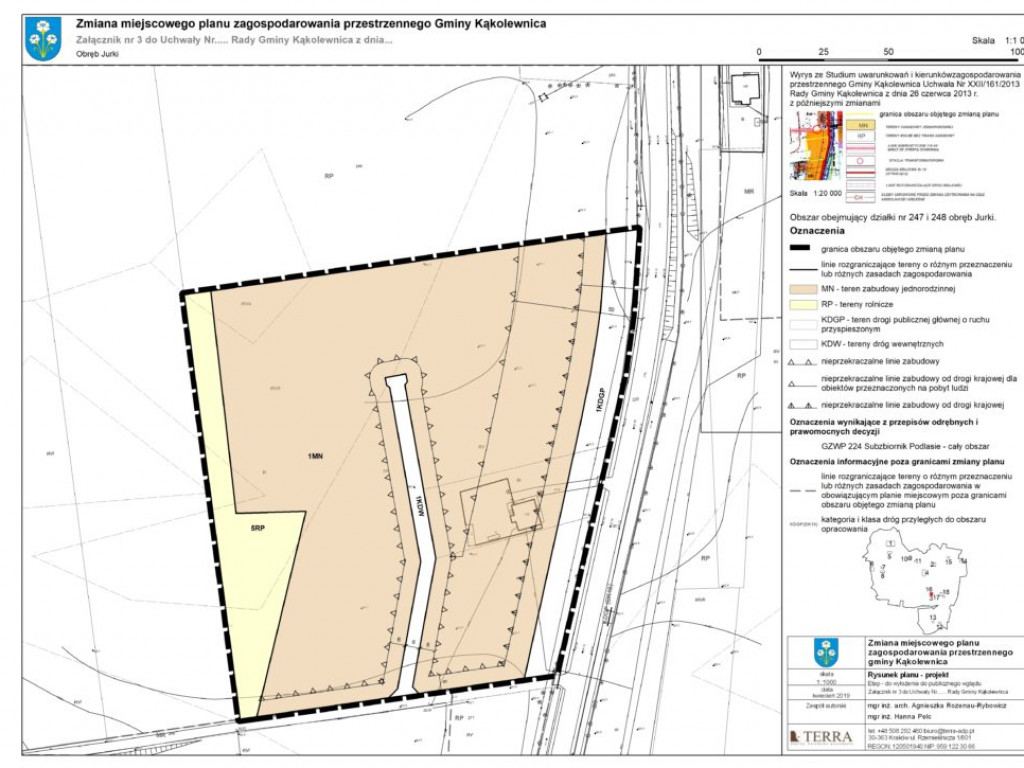 Ogłoszenie wójta gminy Kąkolewnica o udostępnieniu planu zagospodarowania