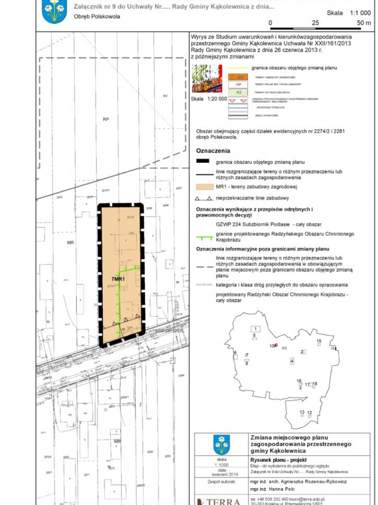 Ogłoszenie wójta gminy Kąkolewnica o udostępnieniu planu zagospodarowania