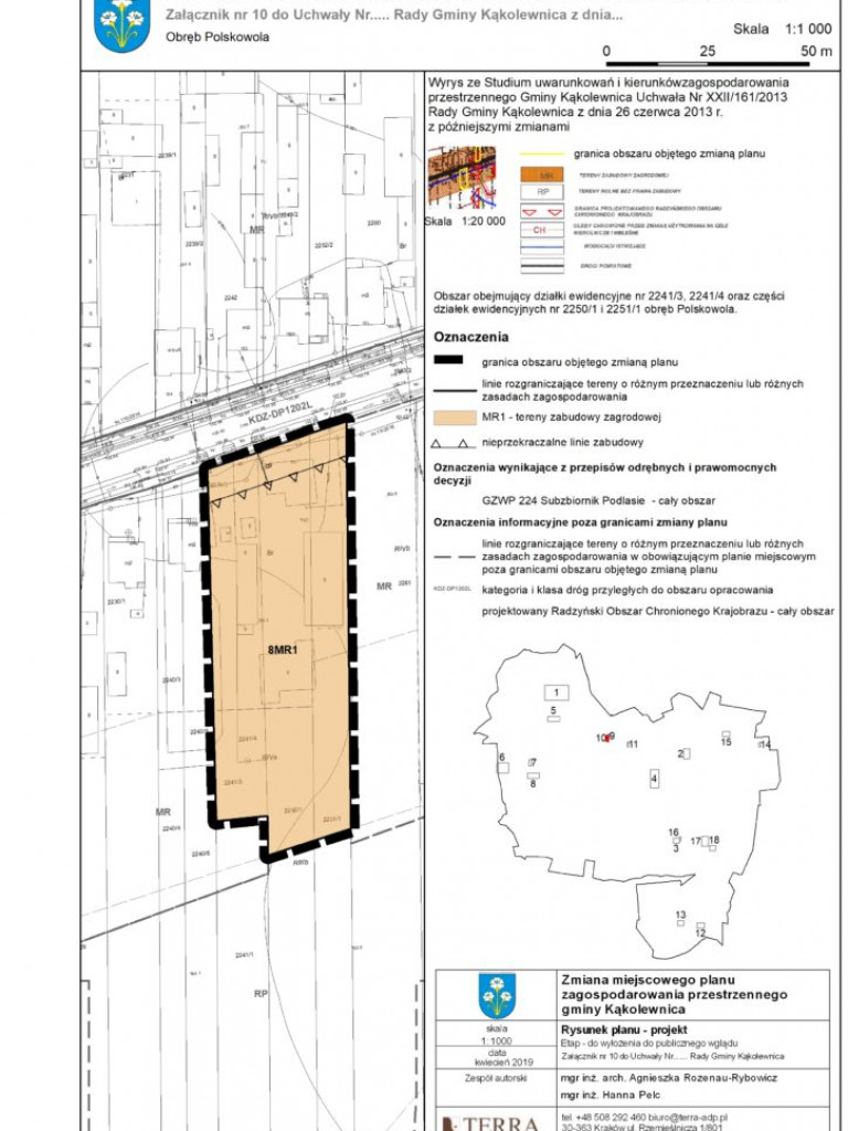 Ogłoszenie wójta gminy Kąkolewnica o udostępnieniu planu zagospodarowania