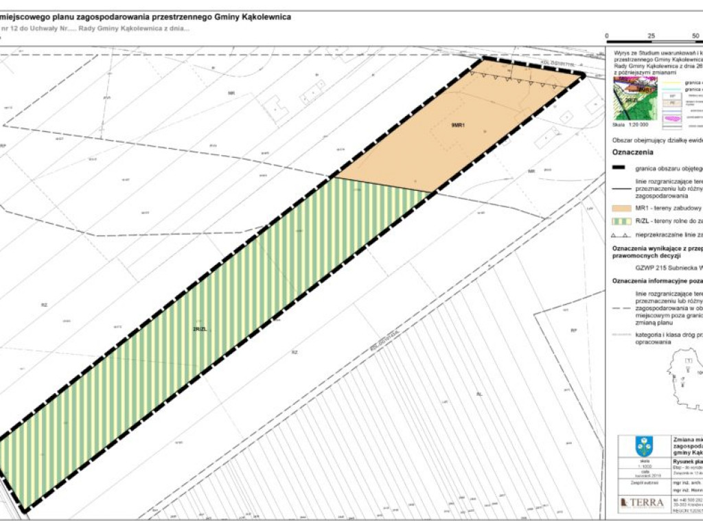 Ogłoszenie wójta gminy Kąkolewnica o udostępnieniu planu zagospodarowania