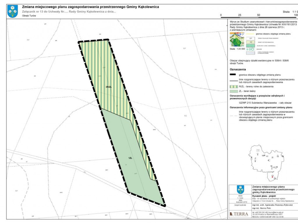 Ogłoszenie wójta gminy Kąkolewnica o udostępnieniu planu zagospodarowania
