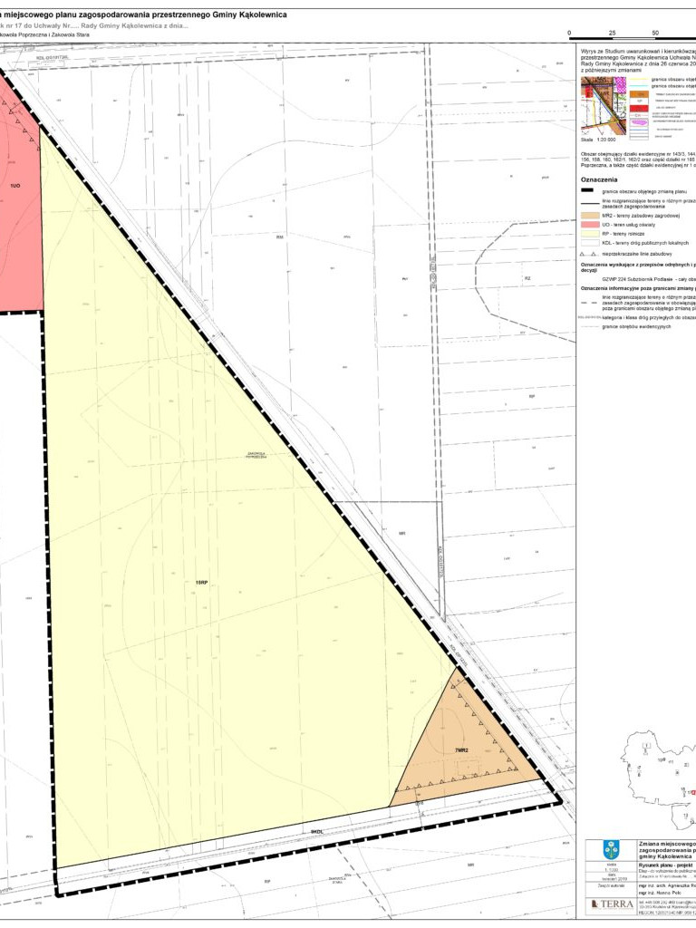 Ogłoszenie wójta gminy Kąkolewnica o udostępnieniu planu zagospodarowania