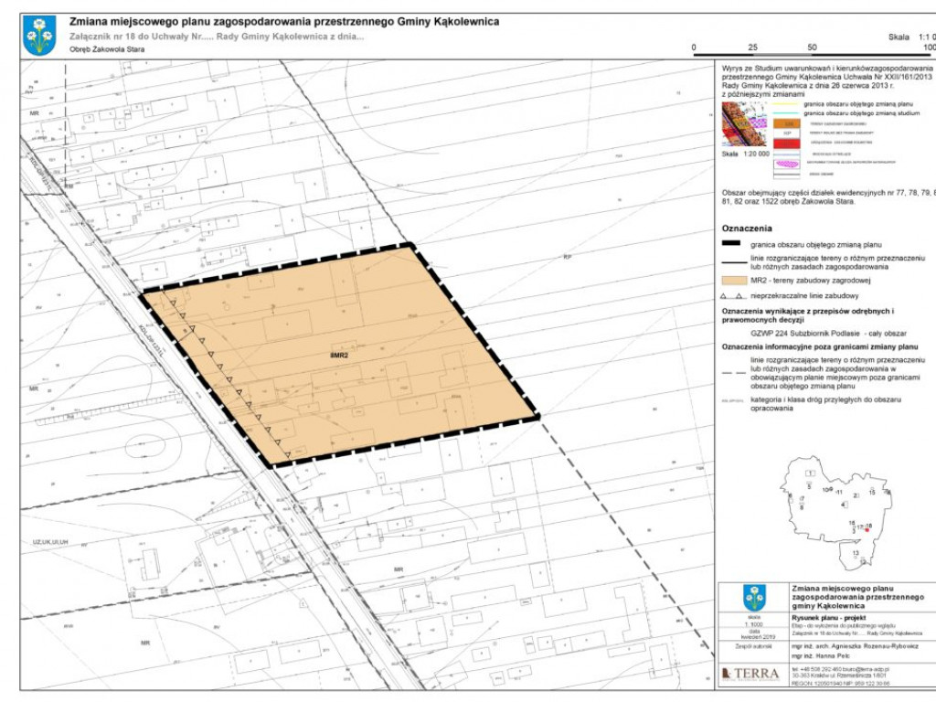 Ogłoszenie wójta gminy Kąkolewnica o udostępnieniu planu zagospodarowania