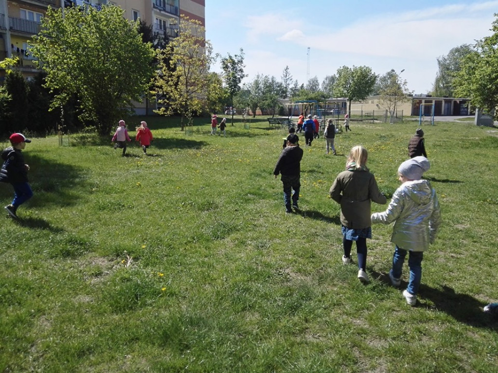 Porządki wokół przedszkola 