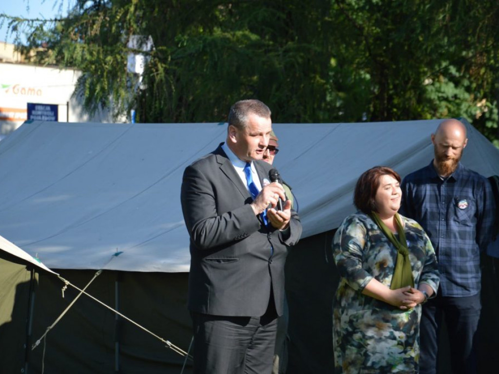 Rozpoczęcie zlotu harcerskiego w SOSW