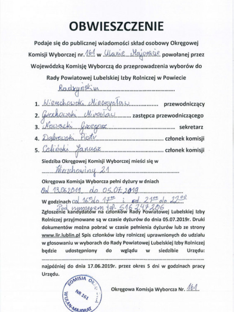 Wybory do izb rolniczych