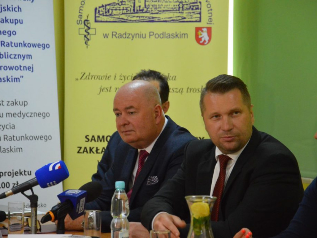 Konferencja prasowa w radzyńskim szpitalu