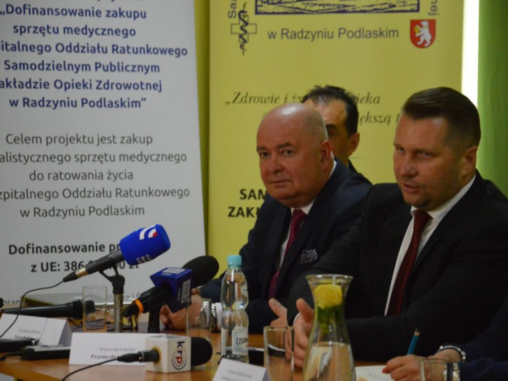 Konferencja prasowa w radzyńskim szpitalu