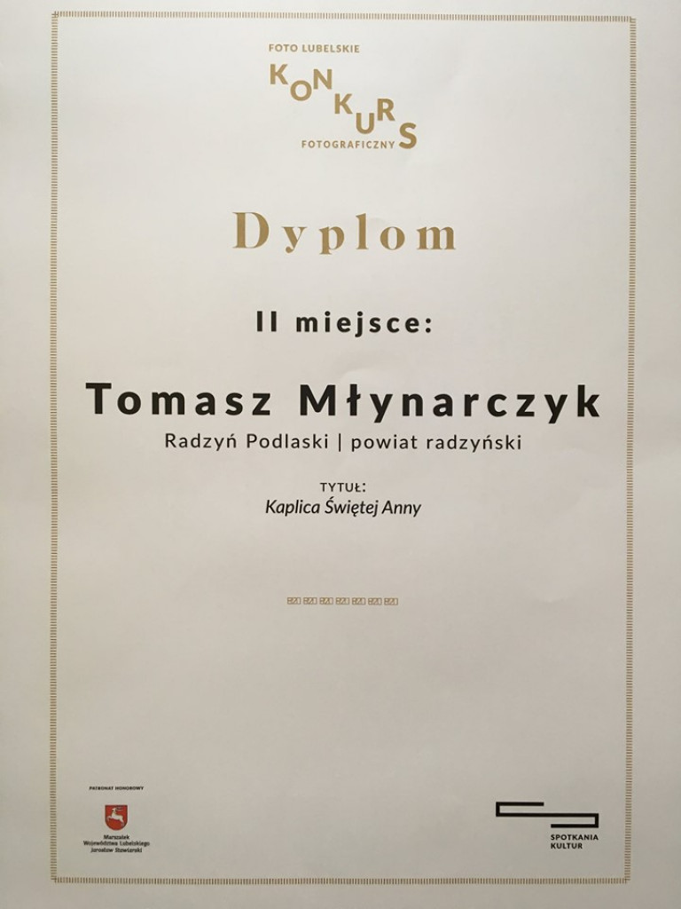 Tomasz Młynarczyk zdobywcą II nagrody