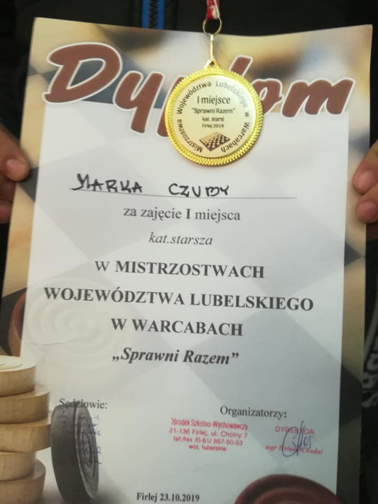 Sukcesy uczniów SOSW w Mistrzostwach Województwa Lubelskiego w Warcabach