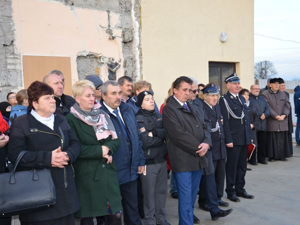 Wmurowanie kamienia węgielnego pod budowę centrum kulturalnego w Sobolach
