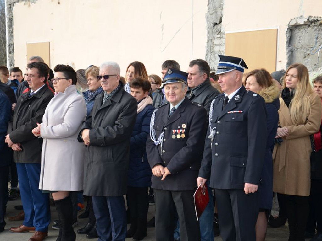 Wmurowanie kamienia węgielnego pod budowę centrum kulturalnego w Sobolach