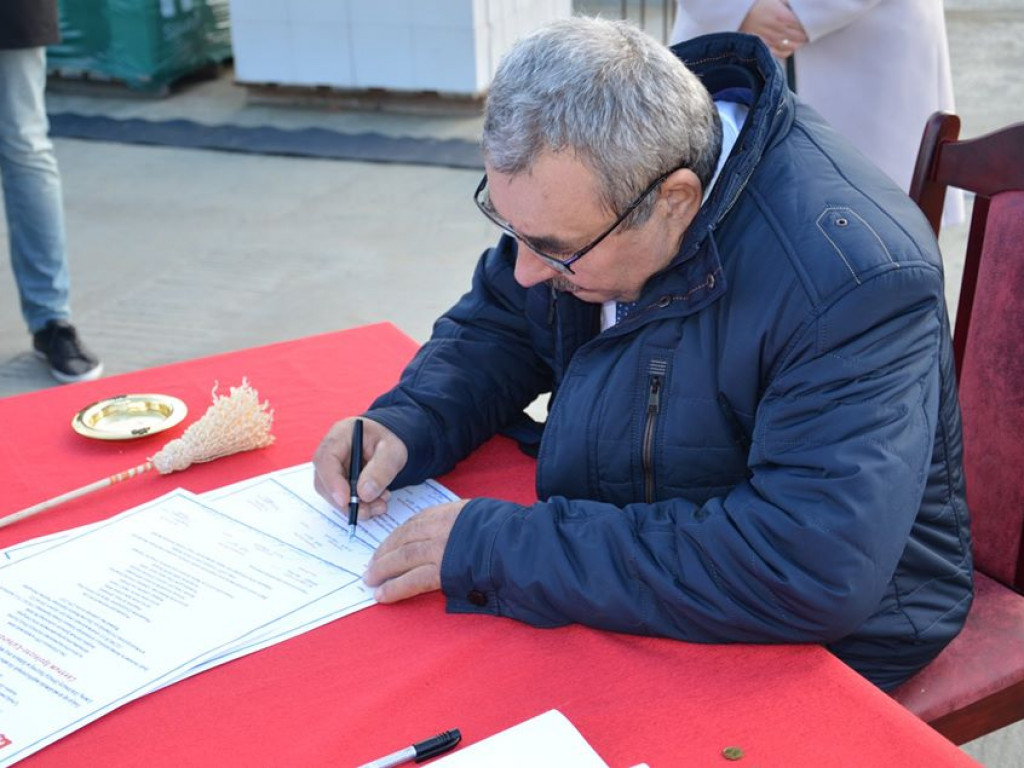 Wmurowanie kamienia węgielnego pod budowę centrum kulturalnego w Sobolach