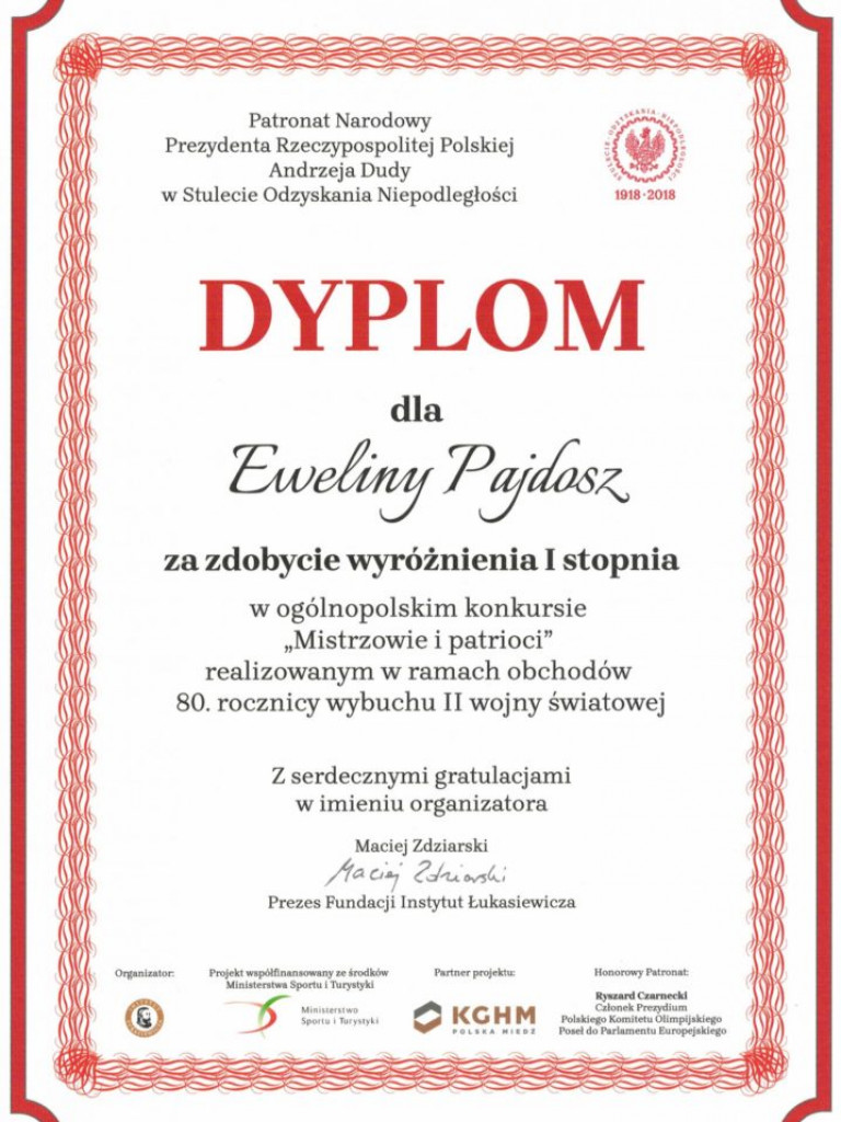 Uczennica LO w Komarówce nagrodzona w pałacu prezydenckim