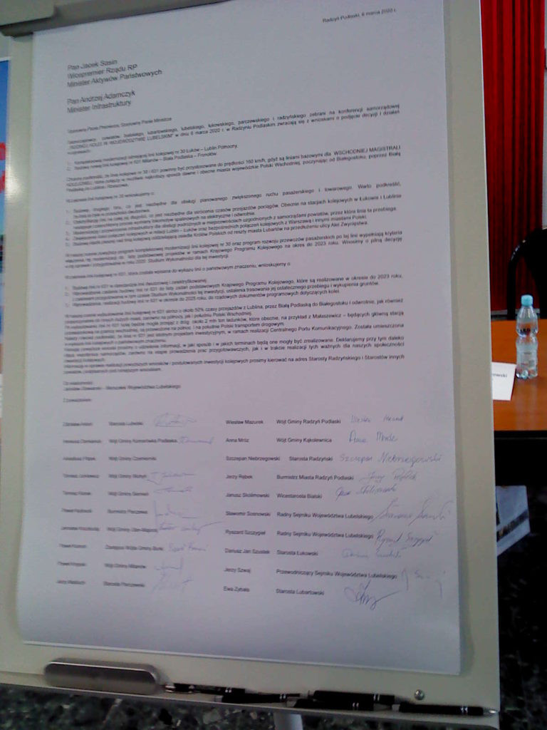 Konferencja w sprawach kolejowych w Radzyniu