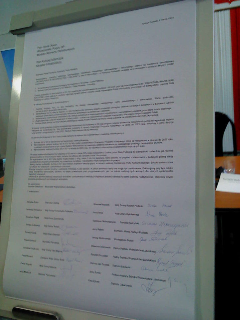 Konferencja w sprawach kolejowych w Radzyniu