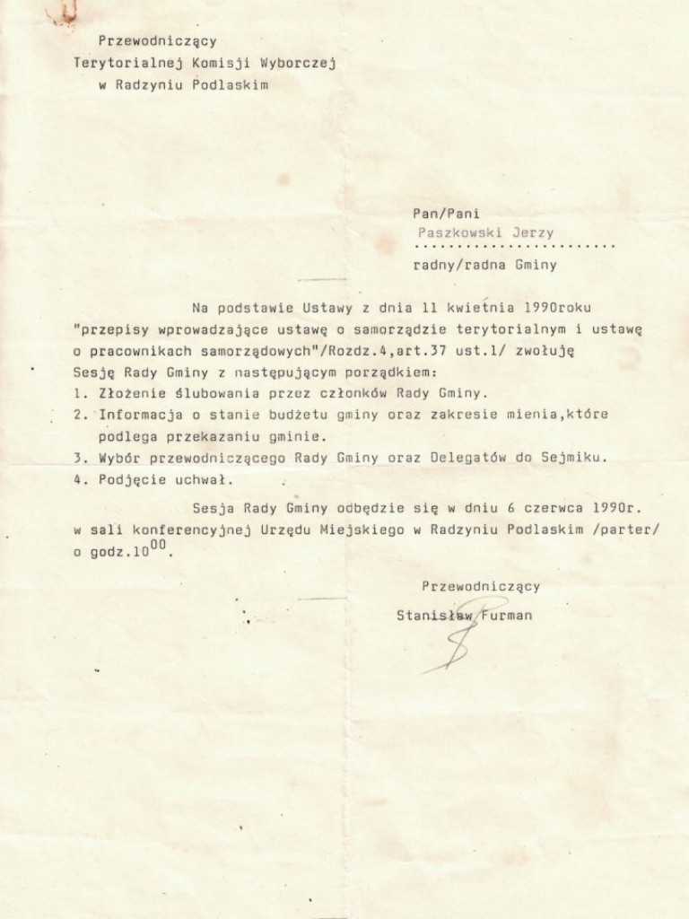 30. rocznica wyborów samorządowych z 1990 roku