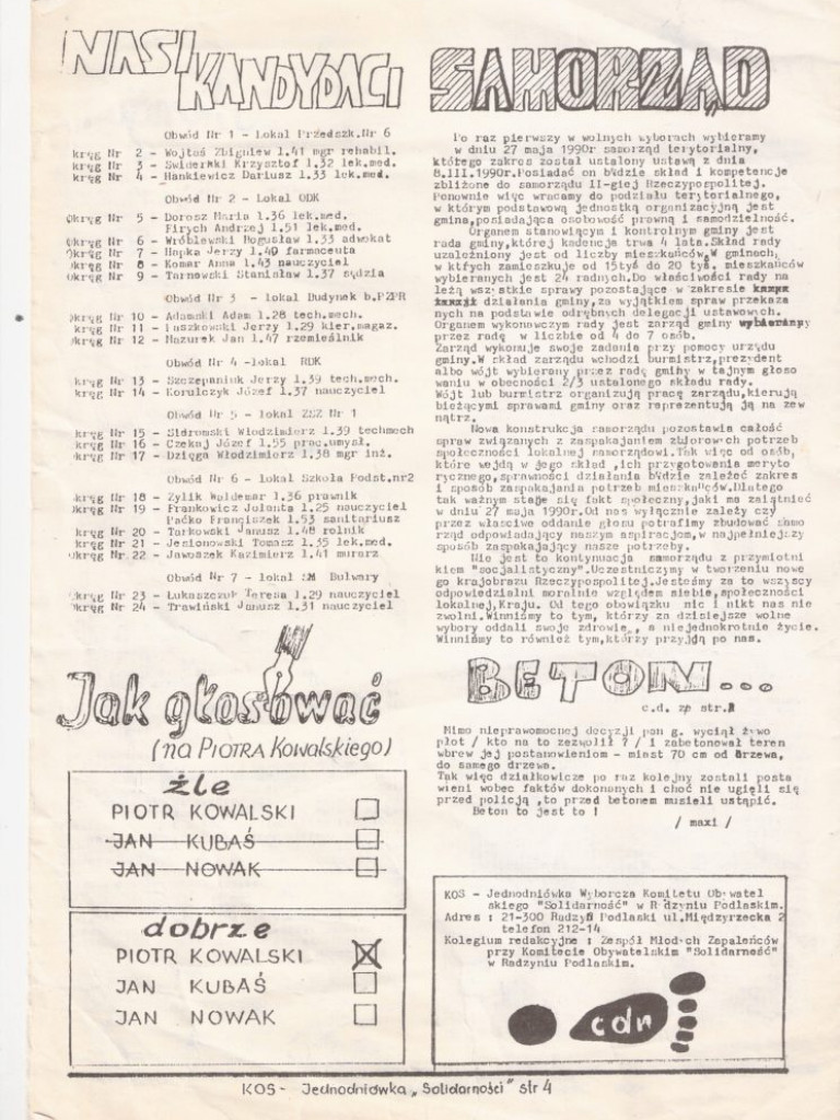 Wspomnienia uczestników wyborów samorządowych z 1990 roku