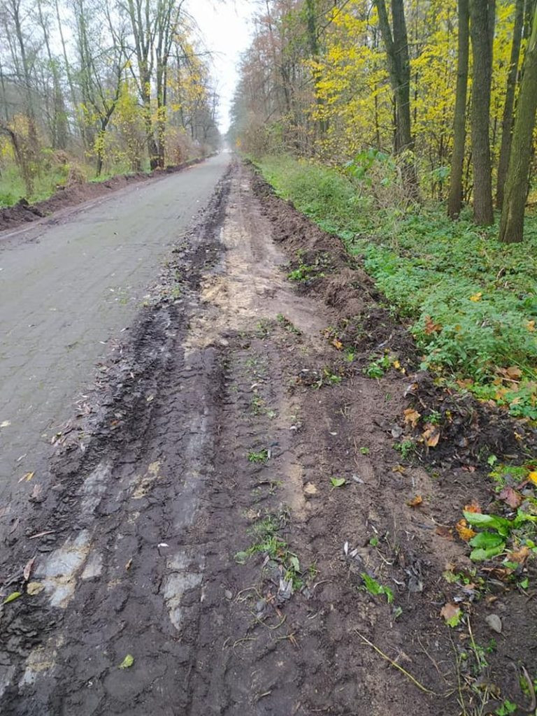 Remont drogi w Turowie