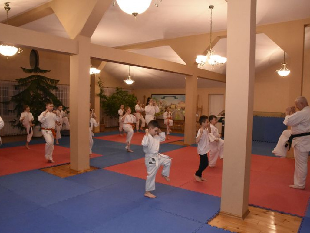 Egzamin na wyższe stopnie karate w Kąkolewnicy
