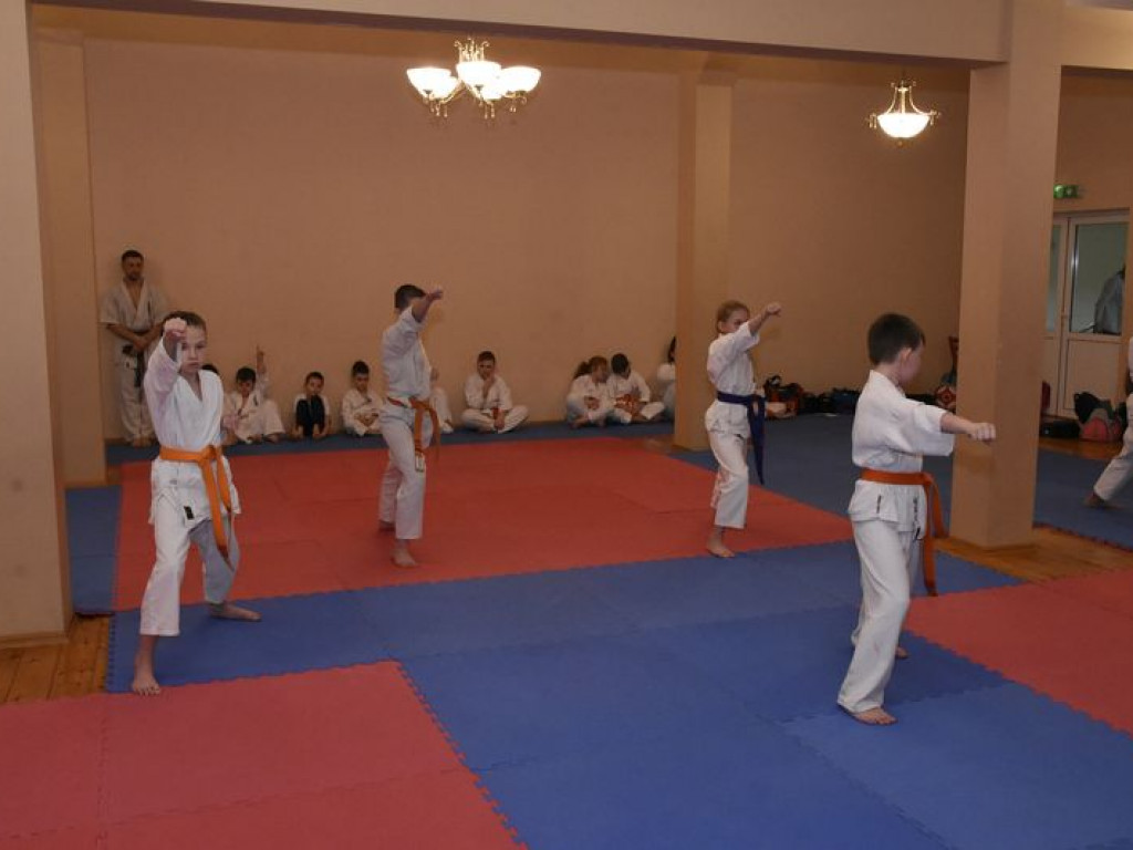 Egzamin na wyższe stopnie karate w Kąkolewnicy