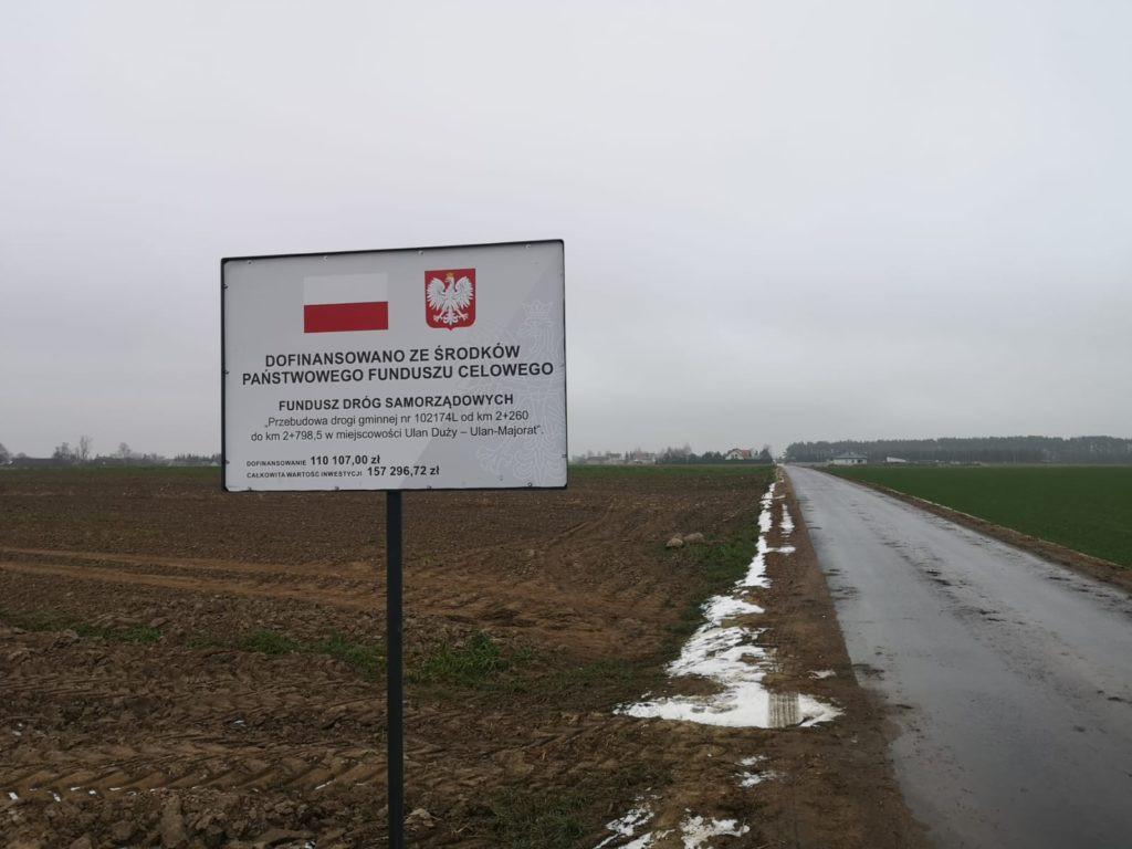 Przebudowy dróg w gminie Ulan-Majorat
