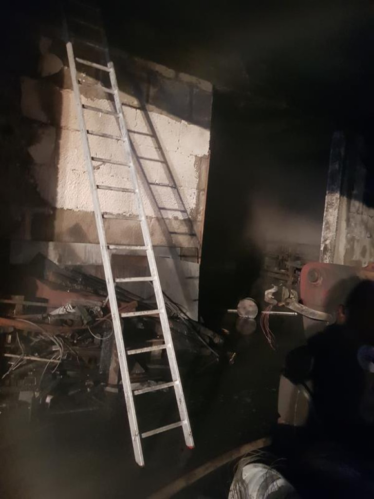 Pożar warsztatu w Komarówce Podlaskiej