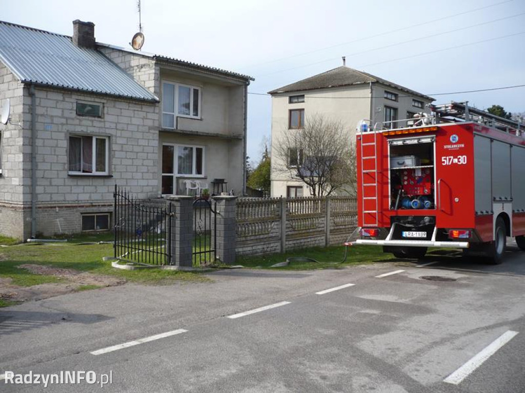 Pożar domu w Komarówce Podlaskiej