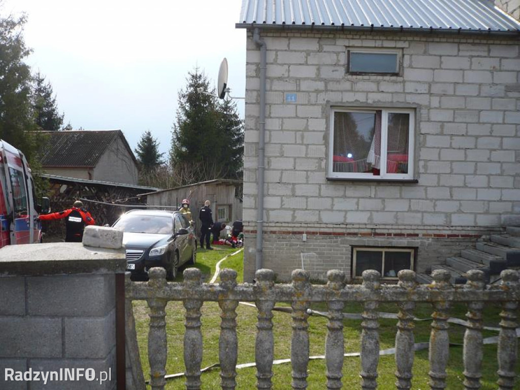 Pożar domu w Komarówce Podlaskiej