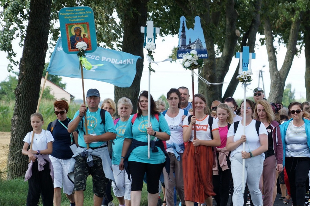 Przybycie pielgrzymów do Radzynia