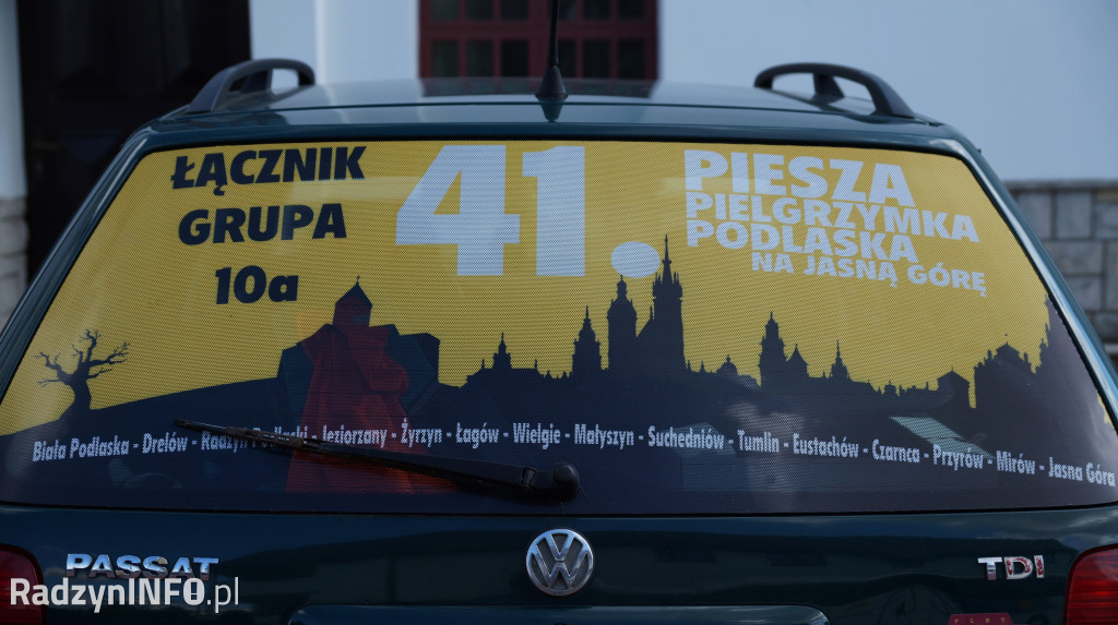 Przybycie pielgrzymów do Radzynia