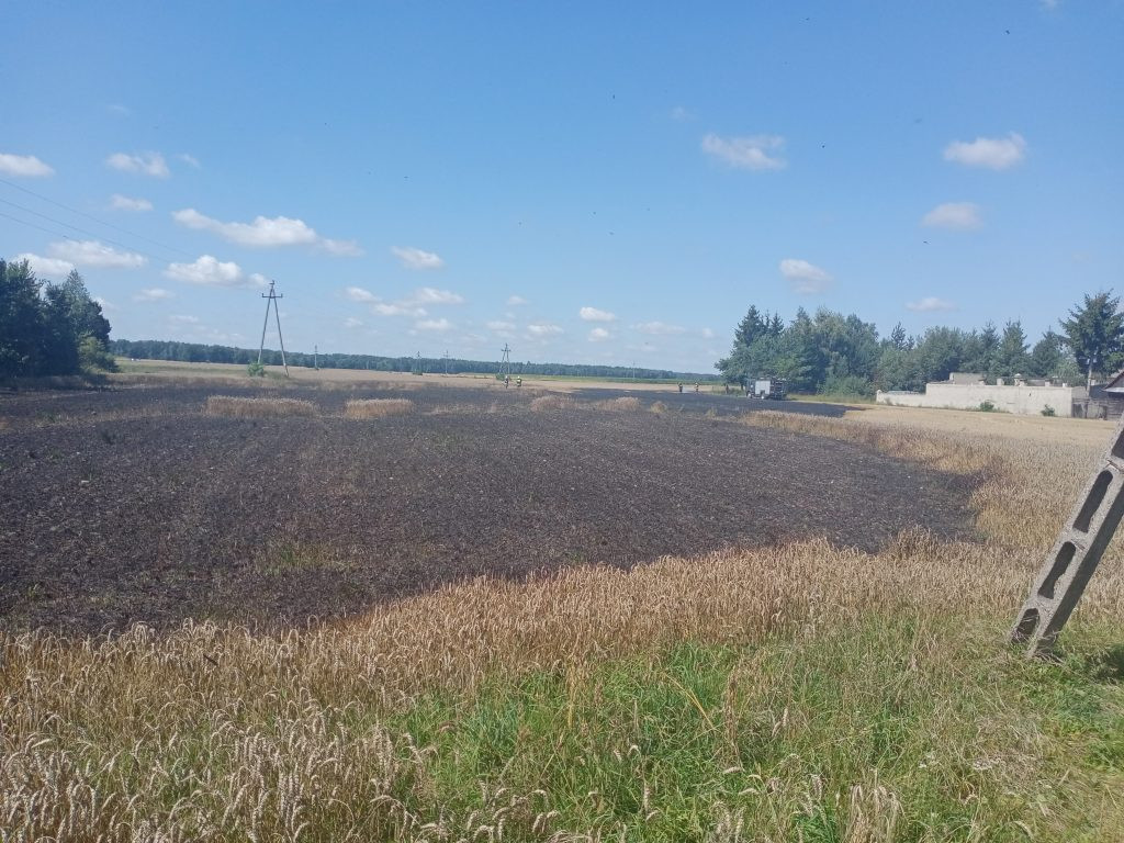 Trzy pożary pól w powiecie