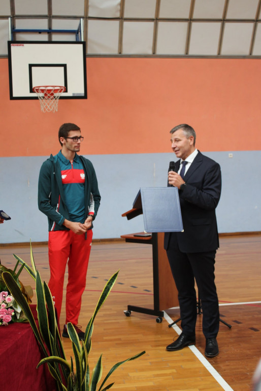 Oficjalne powitanie medalisty w Komarówce P.