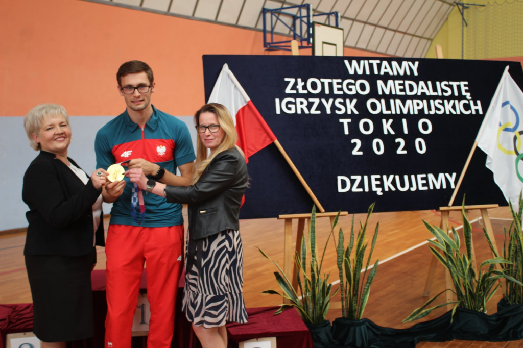 Oficjalne powitanie medalisty w Komarówce P.