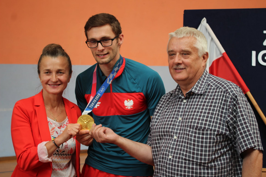 Oficjalne powitanie medalisty w Komarówce P.