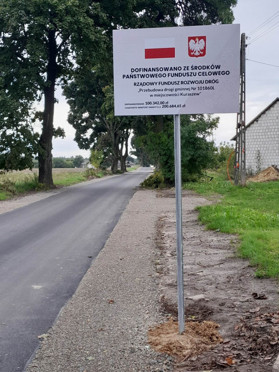Przebudowy dróg w Zbulitowie Małym i Kuraszewie