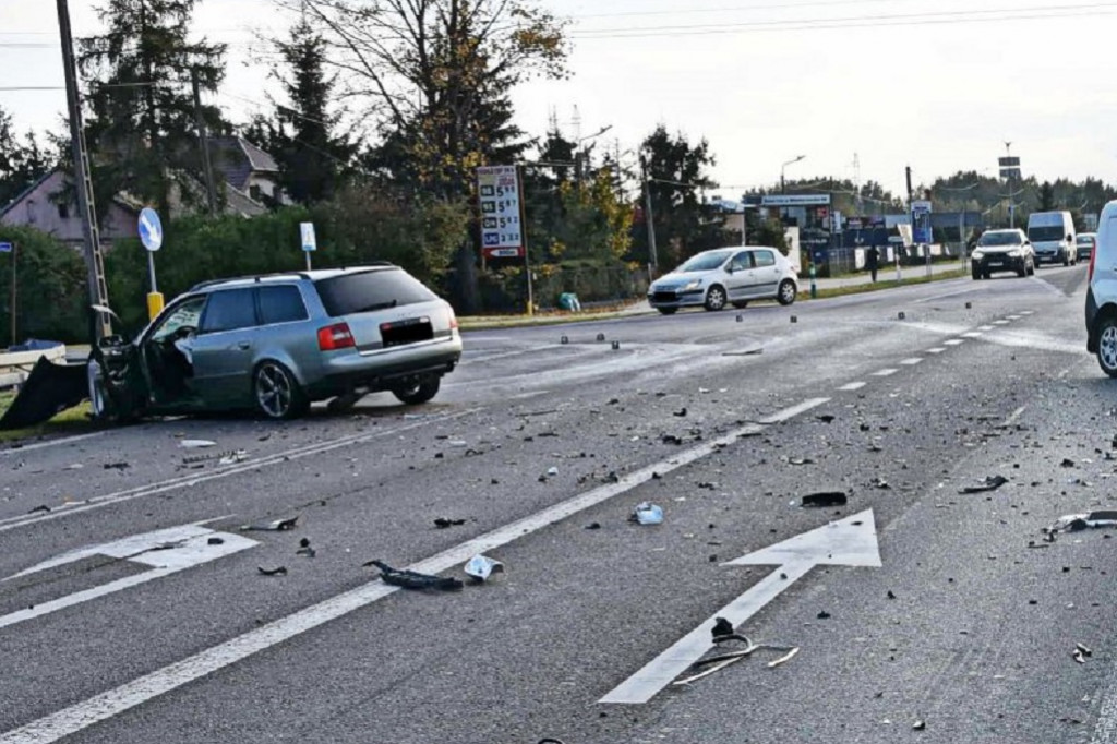 Wypadek w Radzyniu na skrzyżowaniu dróg krajowych