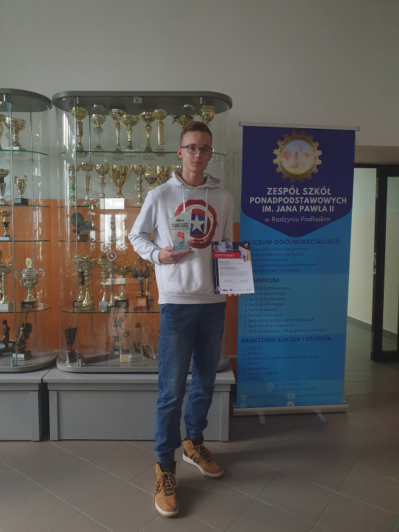 Zwycięstwo ucznia ZSP w konkursie budowlanym