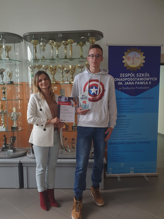 Zwycięstwo ucznia ZSP w konkursie budowlanym