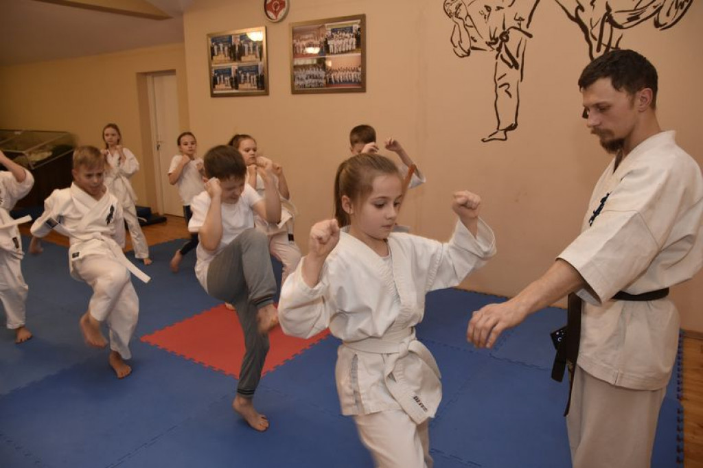 Egzamin z karate w Kąkolewnicy