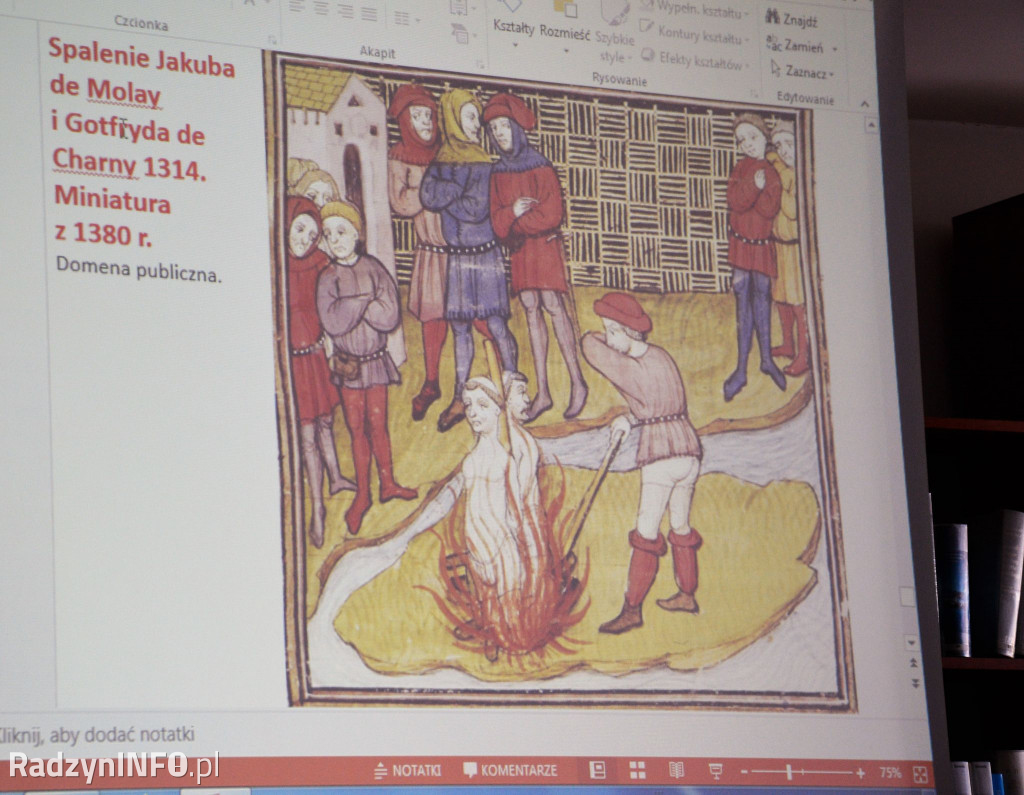 Wykład prof. Starnawskiej o templariuszach w MBP