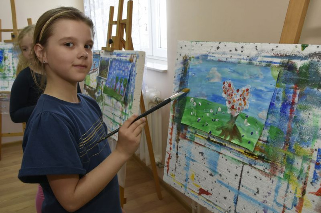 Zajęcia plastyczne w GOK-u w Kąkolewnicy