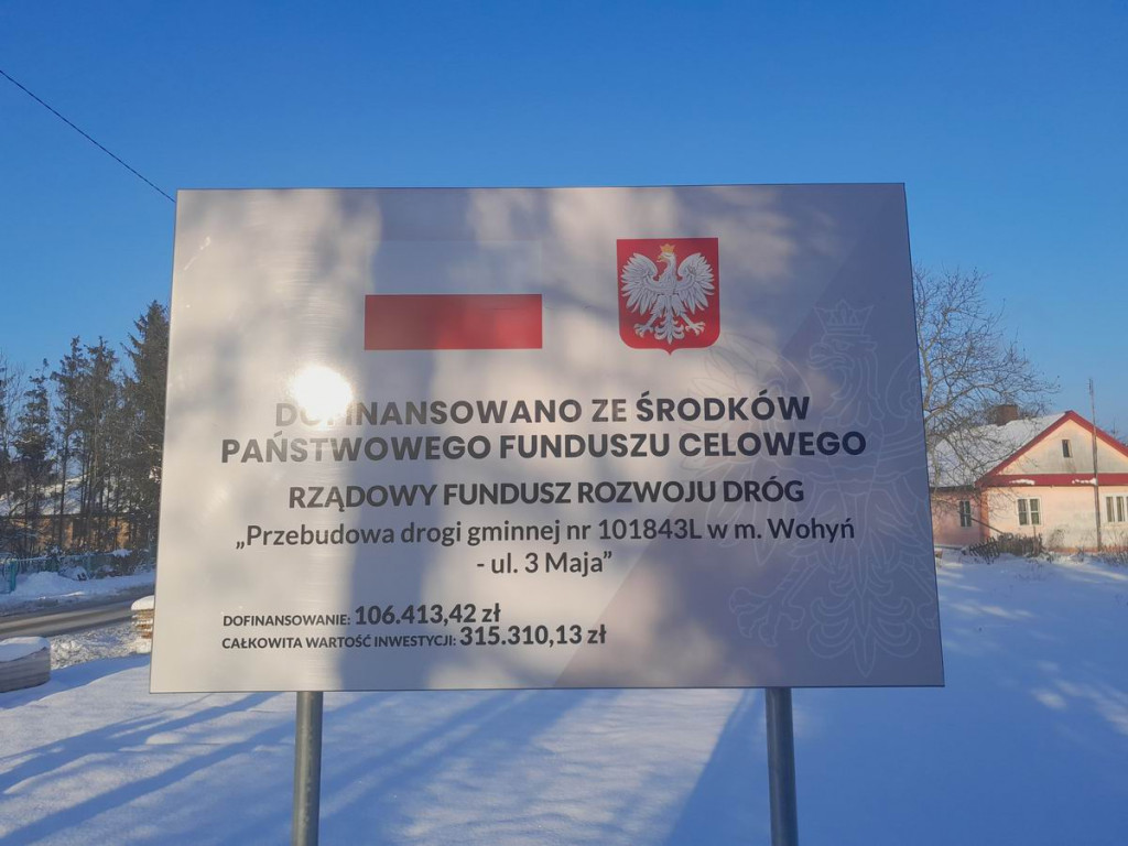 Ulica 3 maja w Wohyniu już gotowa