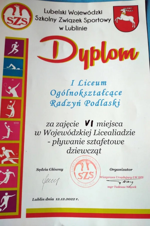 Sukcesy pływaczek i pływaków z I LO na zawodach