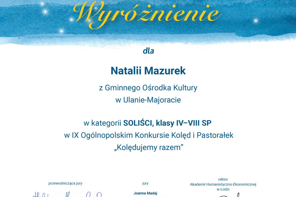 Reprezentanci GOK-u w Ulanie wyróżnieni w Łodzi