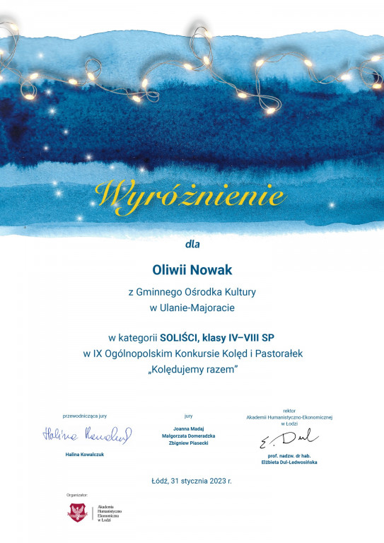Reprezentanci GOK-u w Ulanie wyróżnieni w Łodzi